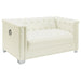 Chaviano Tufted Upholstered Loveseat Pearl White - Imperial Furniture (Las Vegas, NV) - Multi Location