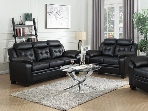 Finley Upholstered Pillow Top Arm Living Room Set Black - Imperial Furniture (Las Vegas, NV) - Multi Location