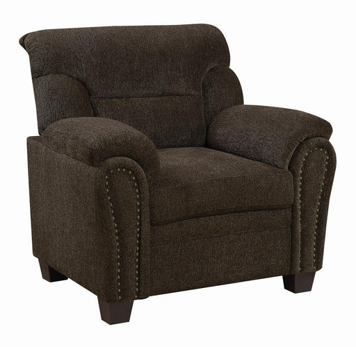 Clementine Upholstered Chair with Nailhead Trim Brown - Imperial Furniture (Las Vegas, NV) - Multi Location