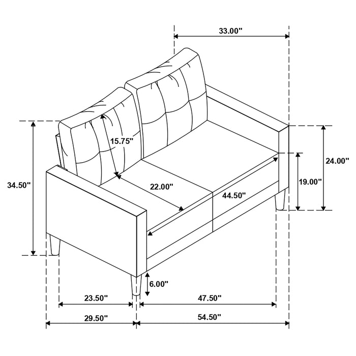 Bowen Stationary 3 Pc Sets - Imperial Furniture (Las Vegas, NV) - Multi Location