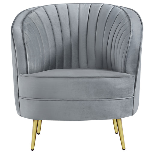 Sophia Upholstered Chair Grey and Gold - Imperial Furniture (Las Vegas, NV) - Multi Location
