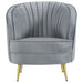 Sophia Upholstered Chair Grey and Gold - Imperial Furniture (Las Vegas, NV) - Multi Location