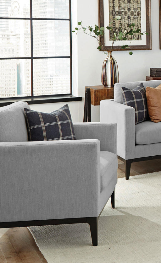 Apperson Cushioned Back Arm Chair Light Grey - Imperial Furniture (Las Vegas, NV) - Multi Location