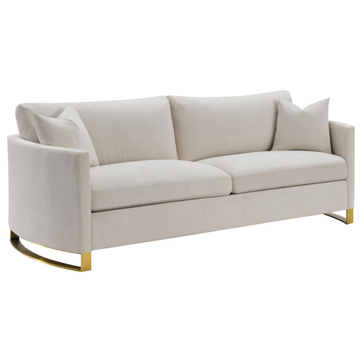 Corliss Upholstered Arched Arms Sofa Beige - Imperial Furniture (Las Vegas, NV) - Multi Location