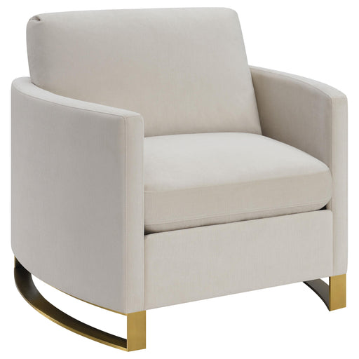Corliss Upholstered Arched Arms Chair Beige - Imperial Furniture (Las Vegas, NV) - Multi Location