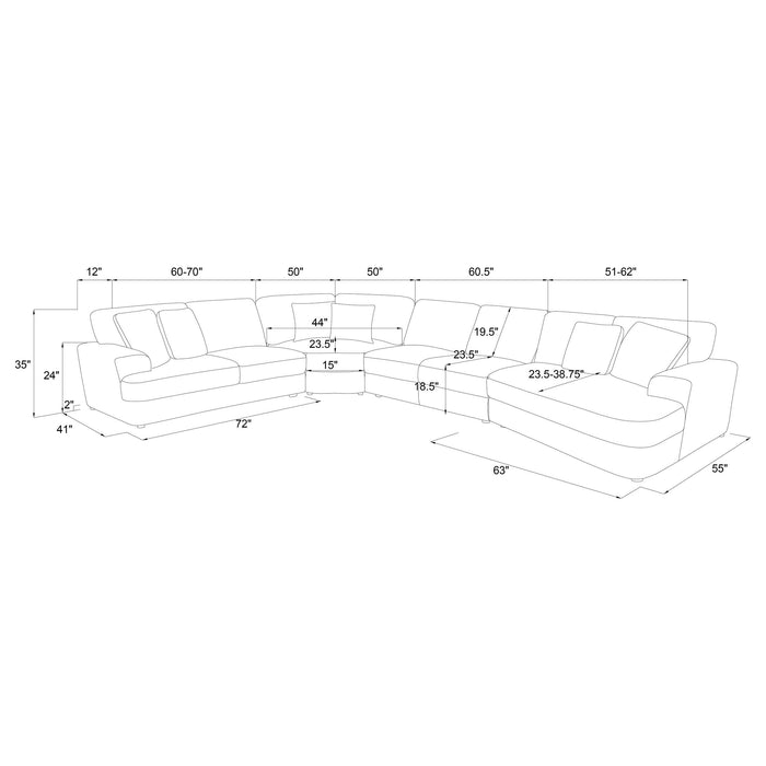 Emberson Upholstered Modular Sectional Sofa Ivory - Imperial Furniture (Las Vegas, NV) - Multi Location