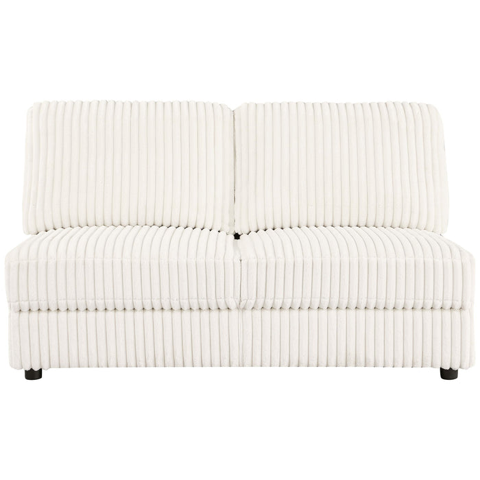 Emberson Upholstered Armless Loveseat Ivory - Imperial Furniture (Las Vegas, NV) - Multi Location