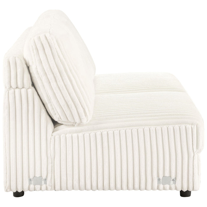 Emberson Upholstered Armless Loveseat Ivory - Imperial Furniture (Las Vegas, NV) - Multi Location