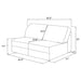 Emberson Upholstered Armless Loveseat Ivory - Imperial Furniture (Las Vegas, NV) - Multi Location
