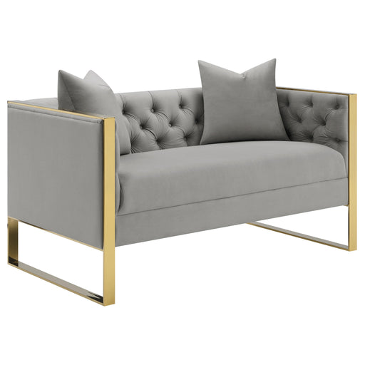 Eastbrook Tufted Back Loveseat Grey - Imperial Furniture (Las Vegas, NV) - Multi Location