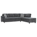 Mccord 2-piece Cushion Back Sectional Dark Grey - Imperial Furniture (Las Vegas, NV) - Multi Location