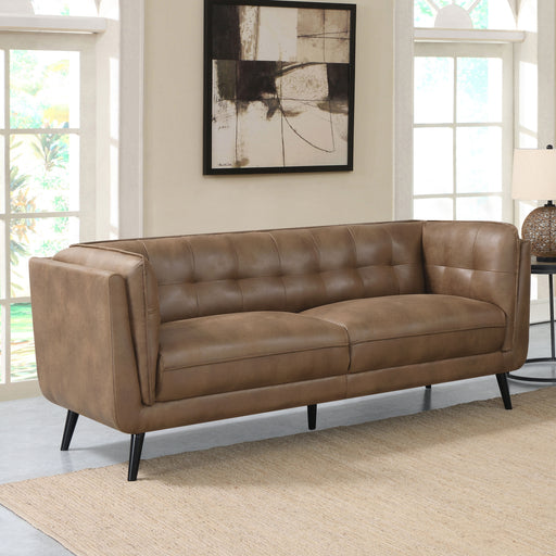 Thatcher Upholstered Button Tufted Sofa Brown - Imperial Furniture (Las Vegas, NV) - Multi Location
