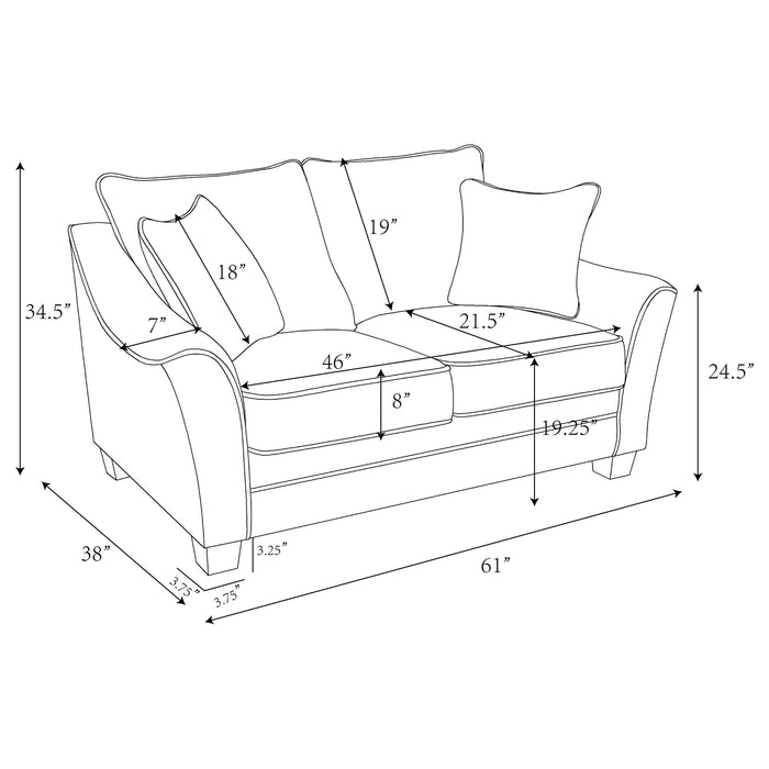 Tomkins Stationary Loveseat - Imperial Furniture (Las Vegas, NV) - Multi Location