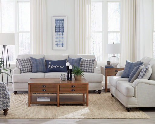 Glenn 2-piece Recessed Arms Living Room Set Light Grey - Imperial Furniture (Las Vegas, NV) - Multi Location