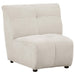 Charlotte Upholstered Curved Armless Chair Ivory - Imperial Furniture (Las Vegas, NV) - Multi Location