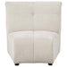 Charlotte Upholstered Curved Armless Chair Ivory - Imperial Furniture (Las Vegas, NV) - Multi Location