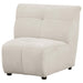 Charlotte Upholstered Curved Armless Chair Ivory - Imperial Furniture (Las Vegas, NV) - Multi Location