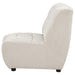 Charlotte Upholstered Curved Armless Chair Ivory - Imperial Furniture (Las Vegas, NV) - Multi Location