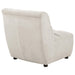 Charlotte Upholstered Curved Armless Chair Ivory - Imperial Furniture (Las Vegas, NV) - Multi Location