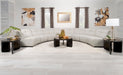 Charlotte Upholstered Curved Armless Chair Ivory - Imperial Furniture (Las Vegas, NV) - Multi Location