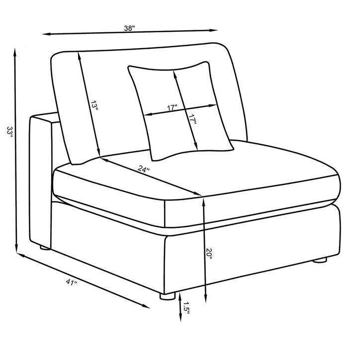 Serene 5-piece Upholstered Modular Sectional Sofa Beige - Imperial Furniture (Las Vegas, NV) - Multi Location