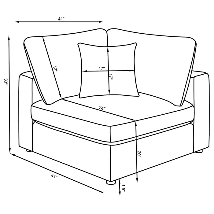 Serene 5-piece Upholstered Modular Sectional Sofa Beige - Imperial Furniture (Las Vegas, NV) - Multi Location