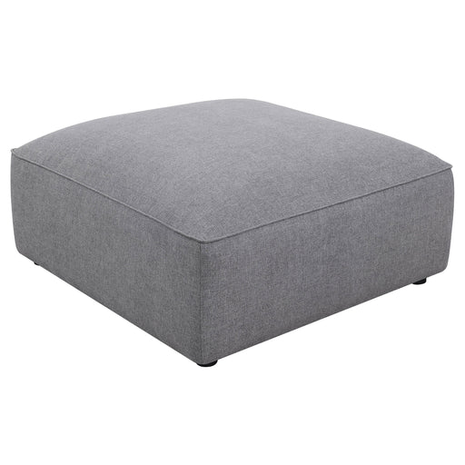 Jennifer Square Upholstered Ottoman Grey - Imperial Furniture (Las Vegas, NV) - Multi Location