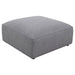 Jennifer Square Upholstered Ottoman Grey - Imperial Furniture (Las Vegas, NV) - Multi Location