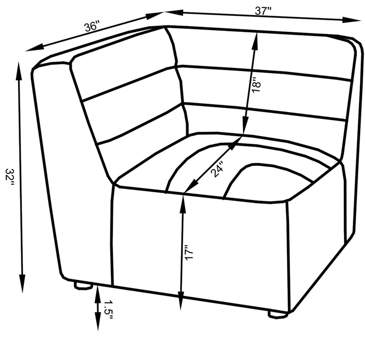 Sunny Upholstered Corner Chair - Imperial Furniture (Las Vegas, NV) - Multi Location