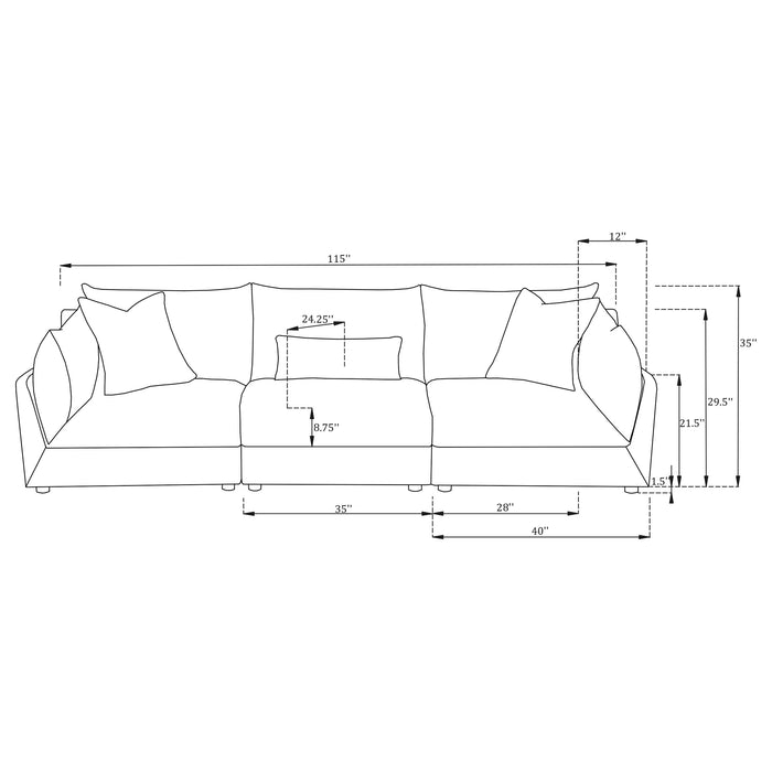 Sasha Stationary Sofas - Imperial Furniture (Las Vegas, NV) - Multi Location