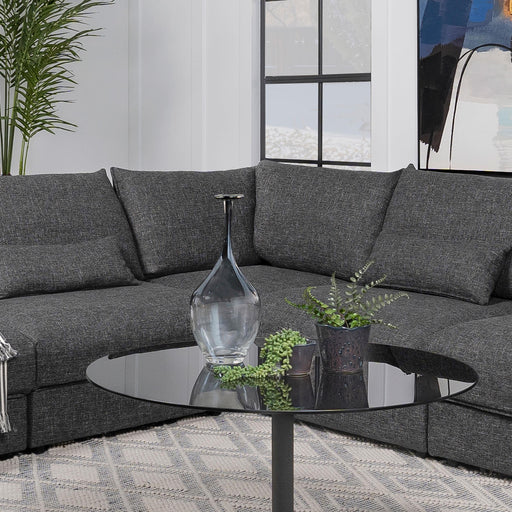 Sasha Upholstered Corner Chair Barely Black - Imperial Furniture (Las Vegas, NV) - Multi Location