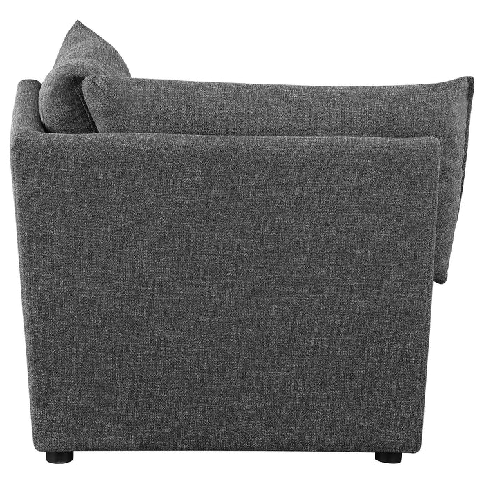Sasha Upholstered Corner Chair Barely Black - Imperial Furniture (Las Vegas, NV) - Multi Location