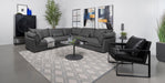 Sasha Upholstered Corner Chair Barely Black - Imperial Furniture (Las Vegas, NV) - Multi Location