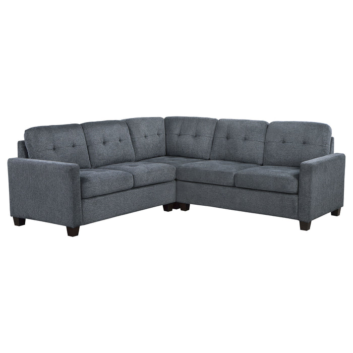Georgina 5 Pc Stationary Sectionals Grey - Imperial Furniture (Las Vegas, NV) - Multi Location