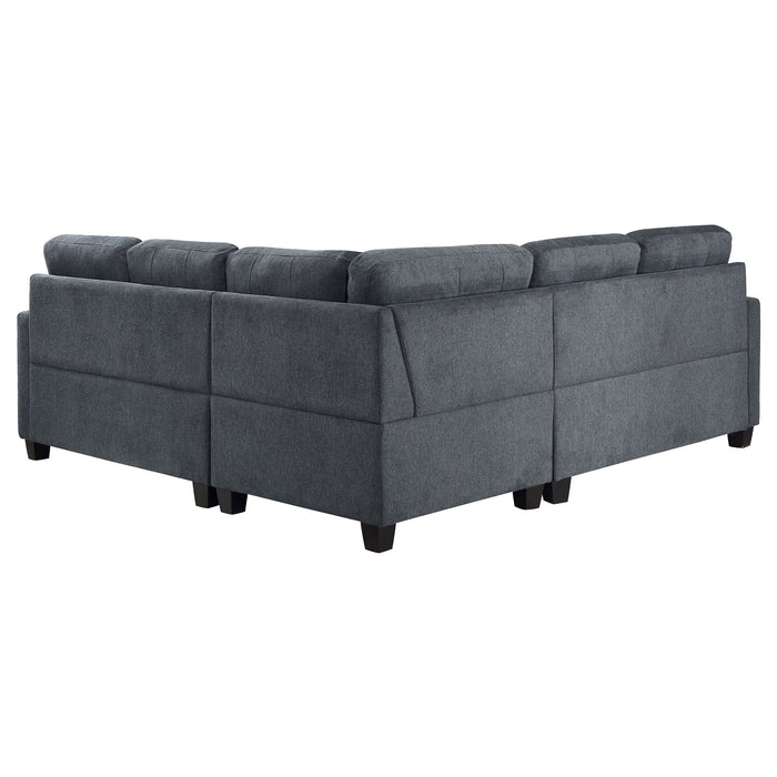 Georgina 5 Pc Stationary Sectionals Grey - Imperial Furniture (Las Vegas, NV) - Multi Location
