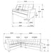Georgina Sectional Loveseat - Imperial Furniture (Las Vegas, NV) - Multi Location