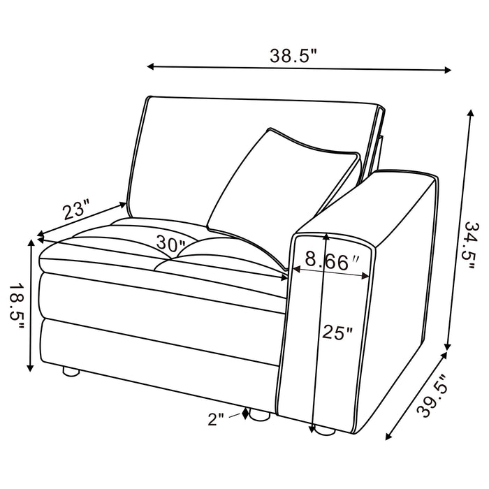Atlantic Side Chair Sectionals - Imperial Furniture (Las Vegas, NV) - Multi Location