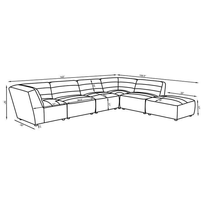 Sunny 6 Pc Sectional - Imperial Furniture (Las Vegas, NV) - Multi Location