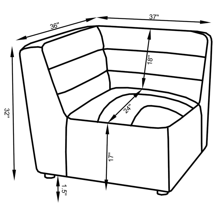 Sunny Upholstered Corner Chair - Imperial Furniture (Las Vegas, NV) - Multi Location