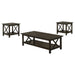 Rachelle 3-piece Occasional Table Set Deep Merlot - Imperial Furniture (Las Vegas, NV) - Multi Location