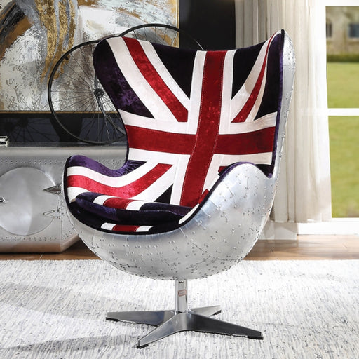 Brancaster British Flag Accent Chair With Swivel - Imperial Furniture (Las Vegas, NV) - Multi Location