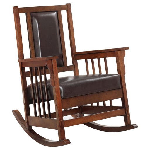 Ida Upholstered Rocking Chair Tobacco and Dark Brown - Imperial Furniture (Las Vegas, NV) - Multi Location