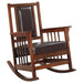 Ida Upholstered Rocking Chair Tobacco and Dark Brown - Imperial Furniture (Las Vegas, NV) - Multi Location