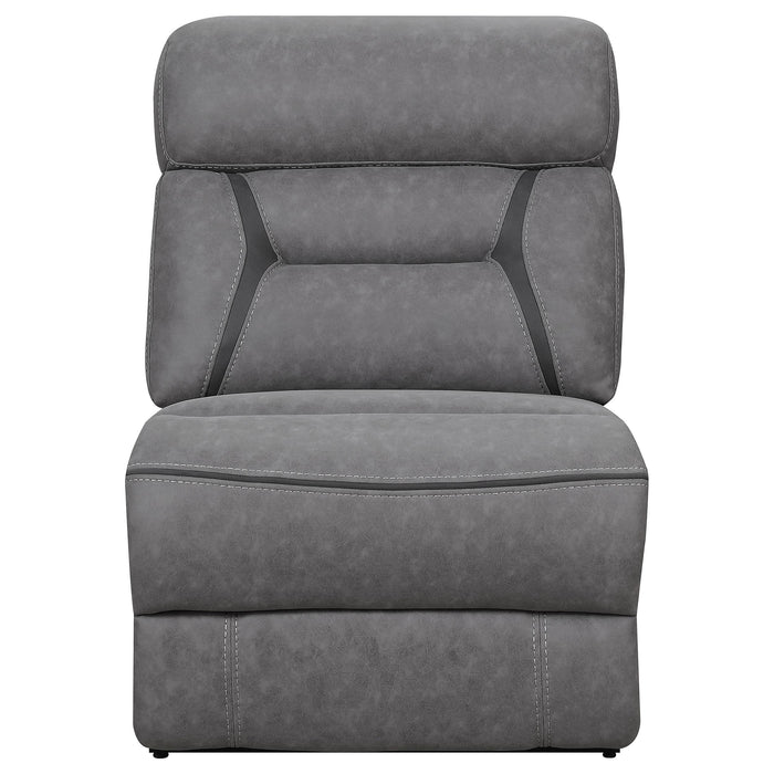 Higgins Upholstered Armless Chair Grey - Imperial Furniture (Las Vegas, NV) - Multi Location