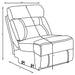 Higgins Upholstered Armless Chair Grey - Imperial Furniture (Las Vegas, NV) - Multi Location