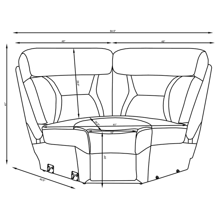 Higgins Reclining Sectionals Corner Chair - Imperial Furniture (Las Vegas, NV) - Multi Location