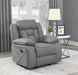 Higgins Overstuffed Upholstered Glider Recliner Grey - Imperial Furniture (Las Vegas, NV) - Multi Location