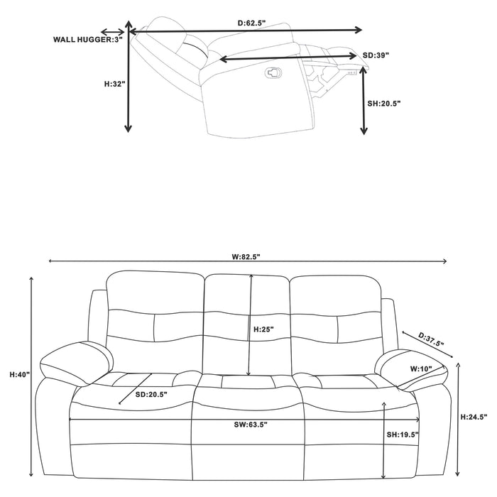Nova Reclining Sofa - Imperial Furniture (Las Vegas, NV) - Multi Location