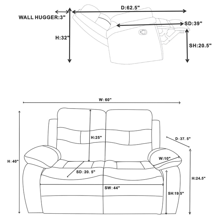 Nova Reclining Loveseat - Imperial Furniture (Las Vegas, NV) - Multi Location