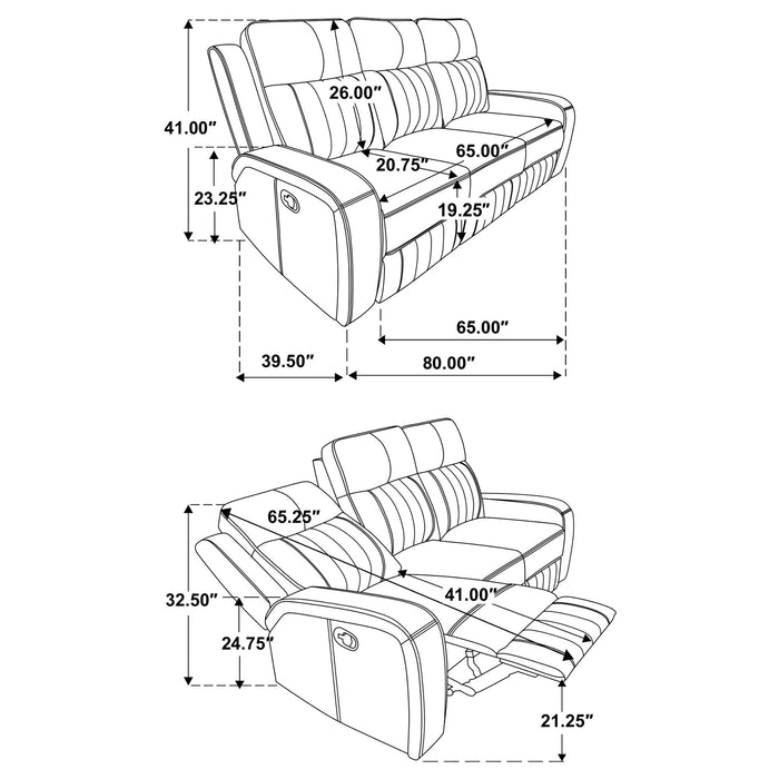Raelynn Reclining 3 Pc Set - Imperial Furniture (Las Vegas, NV) - Multi Location